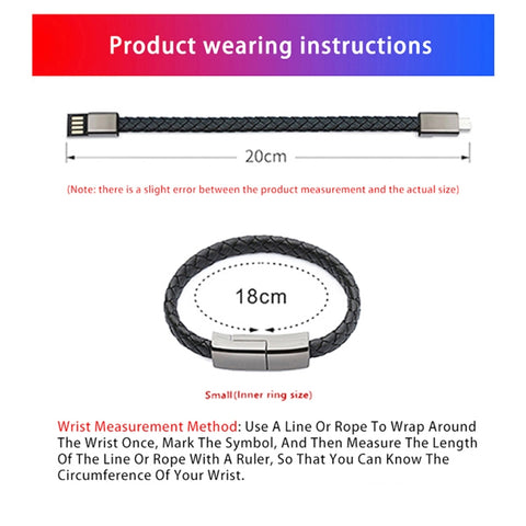 XJ-73 20cm USB to 8 Pin Bracelet Charging Data Cable, 8 Pin, 20cm 8 Pin