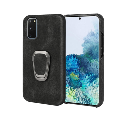 Ring Holder PU Phone Case For Samsung Galaxy S20, For Samsung Galaxy S20