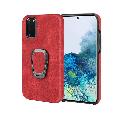 Ring Holder PU Phone Case For Samsung Galaxy S20, For Samsung Galaxy S20