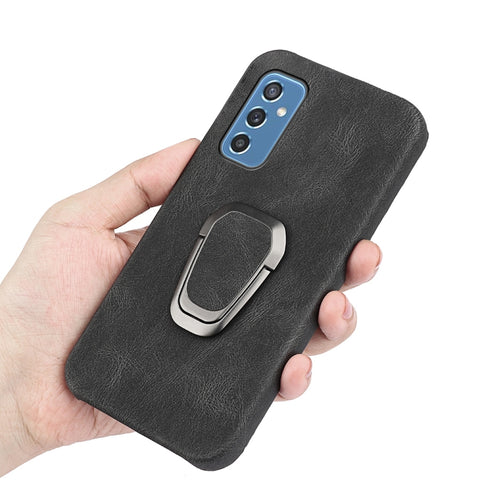 Ring Holder PU Phone Case For Samsung Galaxy M52 5G, For Samsung Galaxy M52 5G