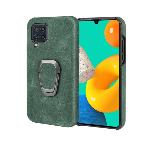 Ring Holder PU Phone Case For Samsung Galaxy M32, For Samsung Galaxy M32