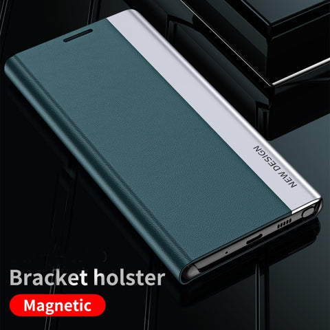 Side Electroplated Magnetic Flip Leather Case with Holder, For Samsung Galaxy A33 5G, For Samsung Galaxy A53 5G, For Samsung Galaxy A73 5G