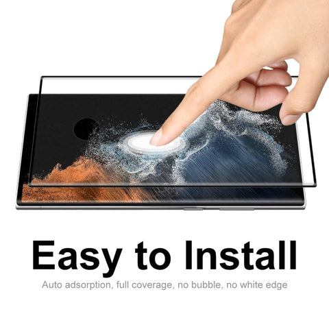 For Samsung Galaxy S22 Ultra ENKAY 3D Curved Full Heat Bending Tempered Glass Film, Open Hole Unlocking Version, 1pc, 2pcs, 5pcs