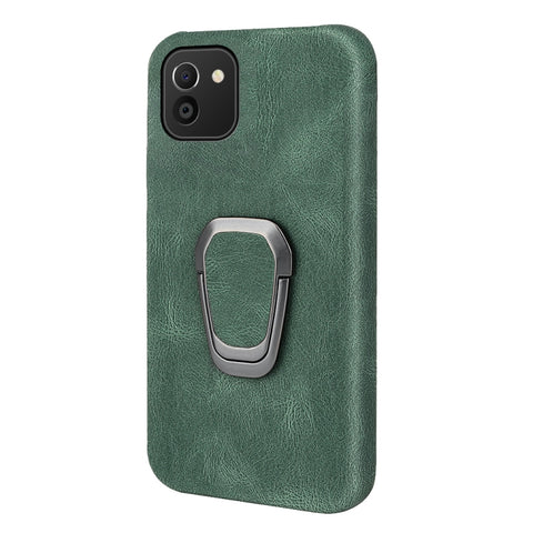 Ring Holder PU Phone Case For Samsung Galaxy A03 166mm, For Samsung Galaxy A03 166mm