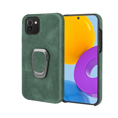 Ring Holder PU Phone Case For Samsung Galaxy A03 166mm, For Samsung Galaxy A03 166mm