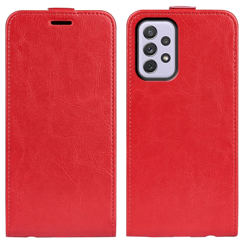 For Samsung Galaxy A73 5G R64 Texture Vertical Flip Leather Case, For Samsung Galaxy A73 5G