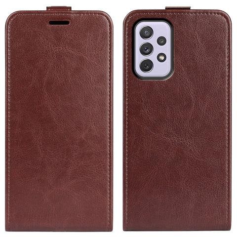 For Samsung Galaxy A73 5G R64 Texture Vertical Flip Leather Case, For Samsung Galaxy A73 5G
