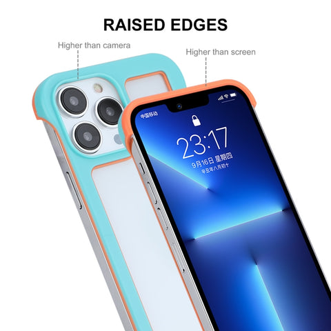 ENKAY Frameless Hollow PC Case + Glass Film for iPhone 13 Pro Max, For iPhone 13 Pro Max