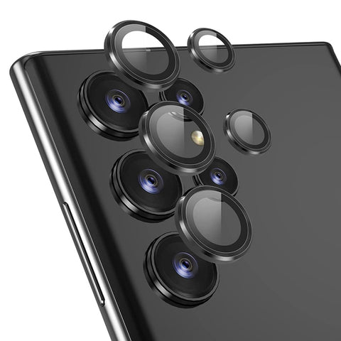 For Samsung Galaxy S22 Ultra 5G ENKAY Aluminium Alloy + Tempered Glass Camera Lens Cover