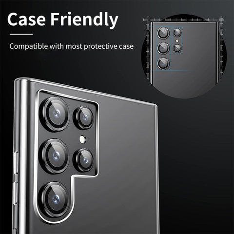 For Samsung Galaxy S22 Ultra 5G ENKAY Aluminium Alloy + Tempered Glass Camera Lens Cover