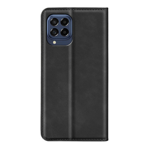 For Samsung Galaxy M53 Retro-skin Magnetic Suction Leather Phone Case, Black, Grey, Dark Blue, Pink, Red