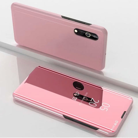 Electroplating Mirror Horizontal Flip Leather Case for Samsung A2 Core with Holder, Violet blue, Rose gold, Silver, Purple, Gold, Blue, Black