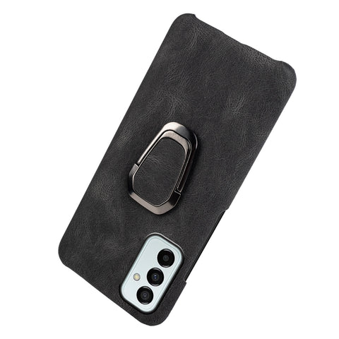 For Samsung Galaxy M53 Ring Holder PU Phone Case, For Samsung Galaxy M53