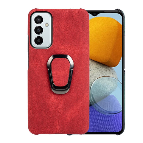 For Samsung Galaxy M53 Ring Holder PU Phone Case, For Samsung Galaxy M53