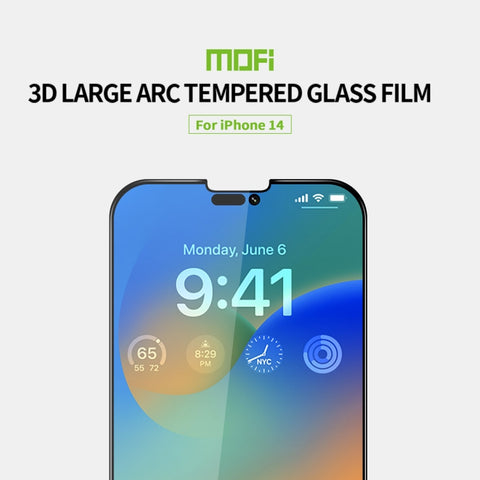 MOFI 9H 3D Explosion-proof Curved Screen Tempered Glass Film, For iPhone 14, For iPhone 14 Plus, For iPhone 14 Pro, For iPhone 14 Pro Max