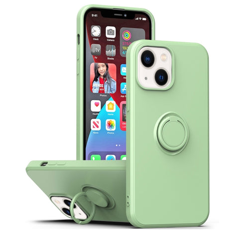 Ring Kickstand Silicone Phone Case, For iPhone 14, For iPhone 14 Pro, For iPhone 14 Pro Max