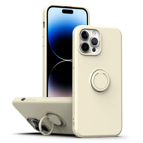 Ring Kickstand Silicone Phone Case, For iPhone 14, For iPhone 14 Pro, For iPhone 14 Pro Max