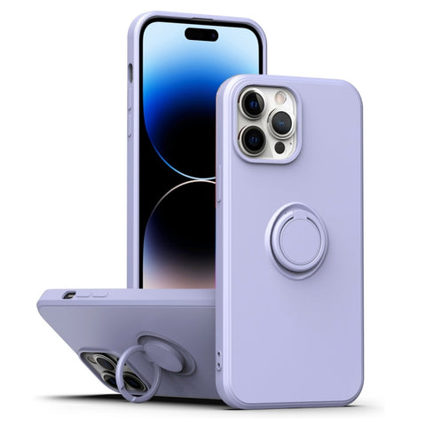 Ring Kickstand Silicone Phone Case, For iPhone 14, For iPhone 14 Pro, For iPhone 14 Pro Max