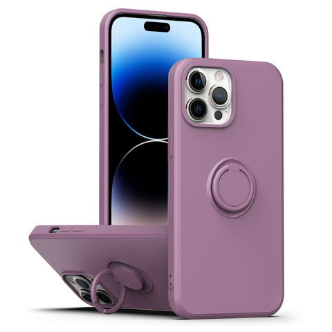 Ring Kickstand Silicone Phone Case, For iPhone 14, For iPhone 14 Pro, For iPhone 14 Pro Max