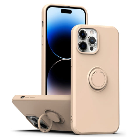 Ring Kickstand Silicone Phone Case, For iPhone 14, For iPhone 14 Pro, For iPhone 14 Pro Max