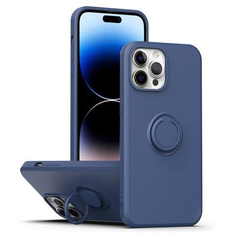 Ring Kickstand Silicone Phone Case, For iPhone 14, For iPhone 14 Pro, For iPhone 14 Pro Max