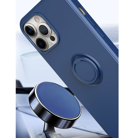 Ring Kickstand Silicone Phone Case, For iPhone 14 Plus