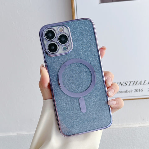 Plating Magsafe Glitter Phone Case, For iPhone 14, For iPhone 14 Pro, For iPhone14 Pro Max, For iPhone 14 Plus
