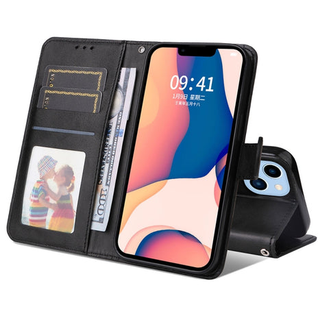 JSM Calf Texture Leather Phone Case For iPhone 14 Max, For iPhone 14 Plus