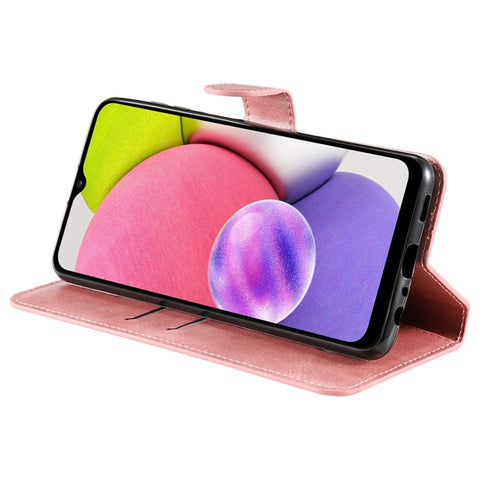 For Samsung Galaxy A03s 165.8mm US Version JUNSUNMAY Calf Texture Leather Phone Case, For Samsung Galaxy A03s 165.8mm US Version