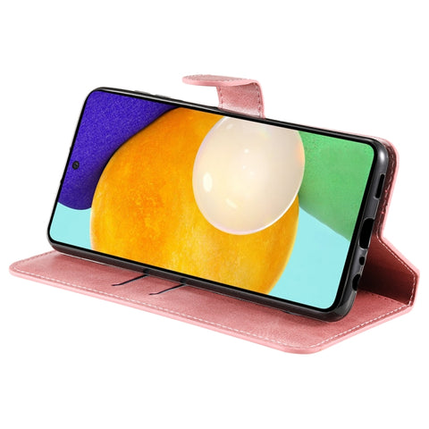 For Samsung Galaxy A73 5G JUNSUNMAY Calf Texture Leather Phone Case, For Samsung Galaxy A73 5G