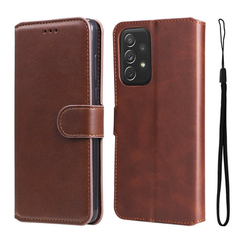 For Samsung Galaxy A73 5G JUNSUNMAY Calf Texture Leather Phone Case, For Samsung Galaxy A73 5G