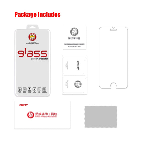 ENKAY Thickened 0.26mm 9H 2.5D Tempered Glass Film For iPhone SE 2022 / 2020, 1 PCS, 2 PCS, 5 PCS, 10 PCS