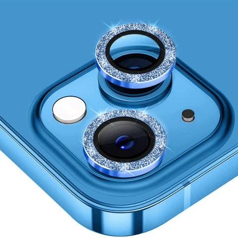 ENKAY Glitter Rear Lens Aluminium Alloy Tempered Glass Film For iPhone 14 / 14 Max, For iPhone 14 / 14 Plus