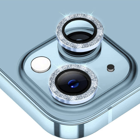 ENKAY Glitter Rear Lens Aluminium Alloy Tempered Glass Film For iPhone 14 / 14 Max, For iPhone 14 / 14 Plus