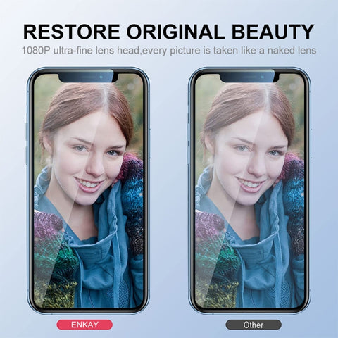 ENKAY Glitter Rear Lens Aluminium Alloy Tempered Glass Film For iPhone 14 Pro / 14 Pro Max, For iPhone 14 Pro / 14 Pro Max