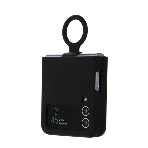 Silicone Integrated Ring Buckle Phone Case, For Samsung Galaxy Flip 4, For Samsung Galaxy Flip 3