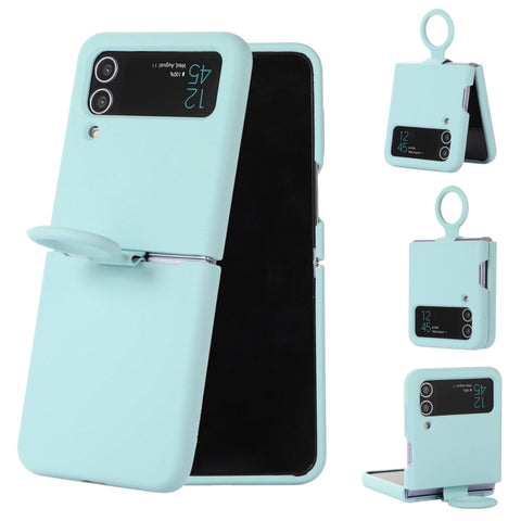 Silicone Integrated Ring Buckle Phone Case, For Samsung Galaxy Flip 4, For Samsung Galaxy Flip 3