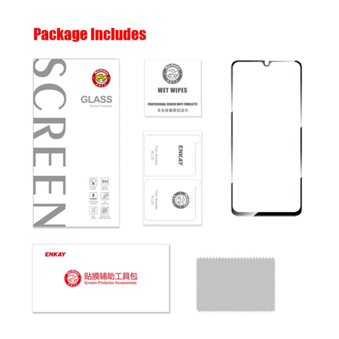For Samsung Galaxy A04 / A04s ENKAY Full Glue 0.26mm 9H 2.5D Tempered Glass Full Film, 1 PCS, 2pcs, 5pcs, 10pcs