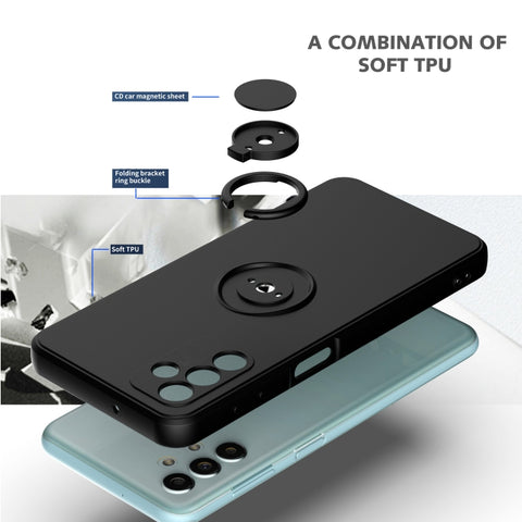 Ring Kickstand Silicone Phone Case, For Samsung Galaxy A14 5G