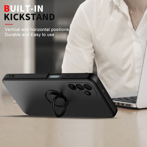 Ring Kickstand Silicone Phone Case, For Samsung Galaxy A14 5G