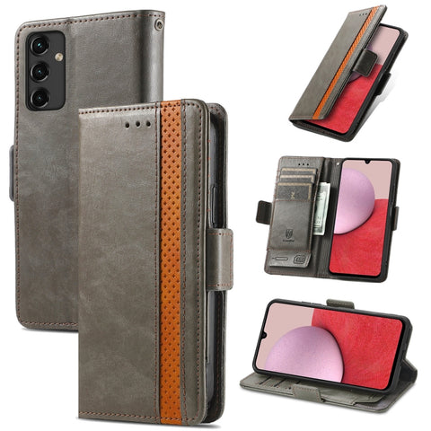 For Samsung Galaxy A14 5G CaseNeo Splicing Dual Magnetic Buckle Leather Phone Case, For Samsung Galaxy A14 5G