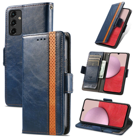 For Samsung Galaxy A14 5G CaseNeo Splicing Dual Magnetic Buckle Leather Phone Case, For Samsung Galaxy A14 5G