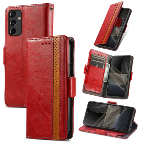 For Samsung Galaxy A14 5G CaseNeo Splicing Dual Magnetic Buckle Leather Phone Case, For Samsung Galaxy A14 5G