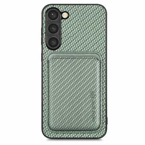 Carbon Fiber Leather Card Magsafe Case, For Samsung Galaxy S23 5G, For Samsung Galaxy S23+ 5G, For Samsung Galaxy S23 Ultra 5G