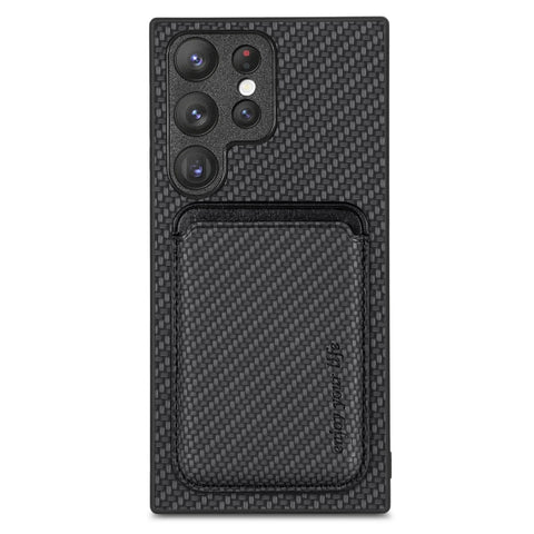 Carbon Fiber Leather Card Magsafe Case, For Samsung Galaxy S23 5G, For Samsung Galaxy S23+ 5G, For Samsung Galaxy S23 Ultra 5G