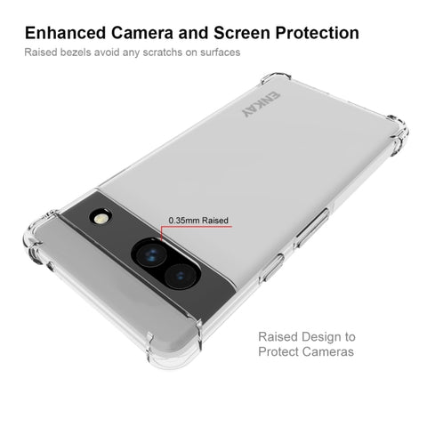 For Google Pixel 7A ENKAY Hat-Prince Clear TPU Shockproof Phone Case, For Google Pixel 7A