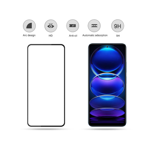 For Xiaomi Redmi Note 12 mocolo 2.5D Full Glue Tempered Glass Full Film, For Xiaomi Redmi Note 12 China