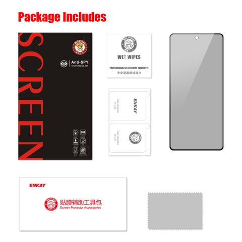 For Samsung Galaxy A73 ENKAY 28 Degree Anti-peeping Tempered Glass Full Screen Film, For Samsung Galaxy A73(1pcs), For Samsung Galaxy A73(2pcs), For Samsung Galaxy A73(5pcs)