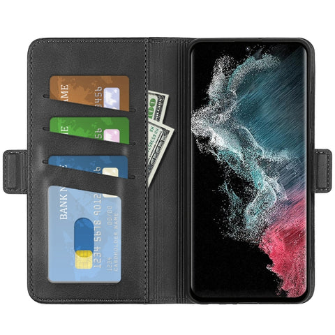 For Samsung Galaxy S23 Ultra 5G Dual-side Magnetic Buckle Leather Phone Case, For Samsung Galaxy S23 Ultra 5G