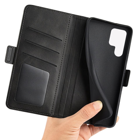 For Samsung Galaxy S23 Ultra 5G Dual-side Magnetic Buckle Leather Phone Case, For Samsung Galaxy S23 Ultra 5G